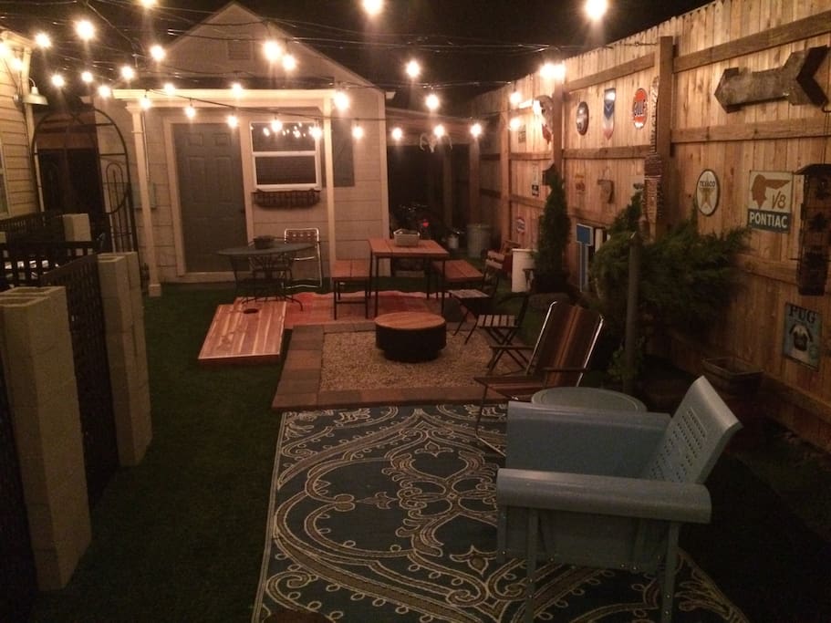 Patio area and cabin!