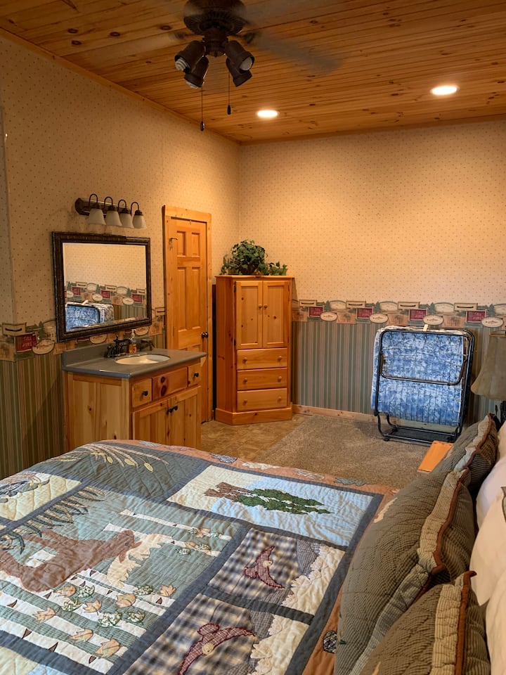 Bedroom 3 on lower level with king bed