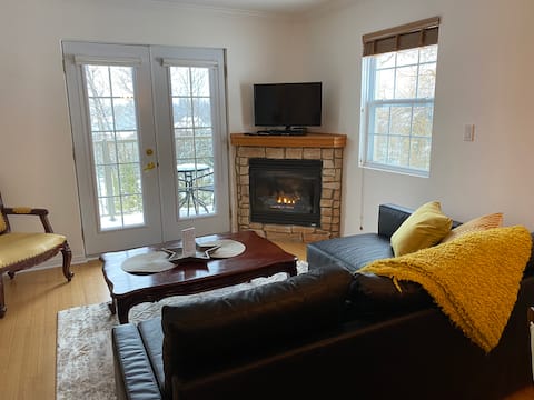 Condo with ski slope view