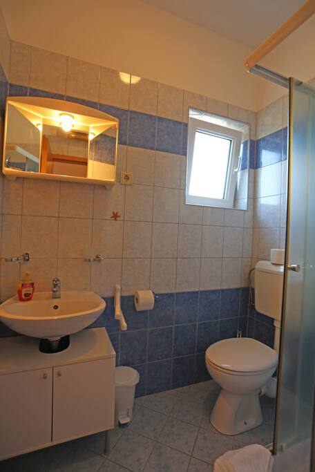 the bathroom