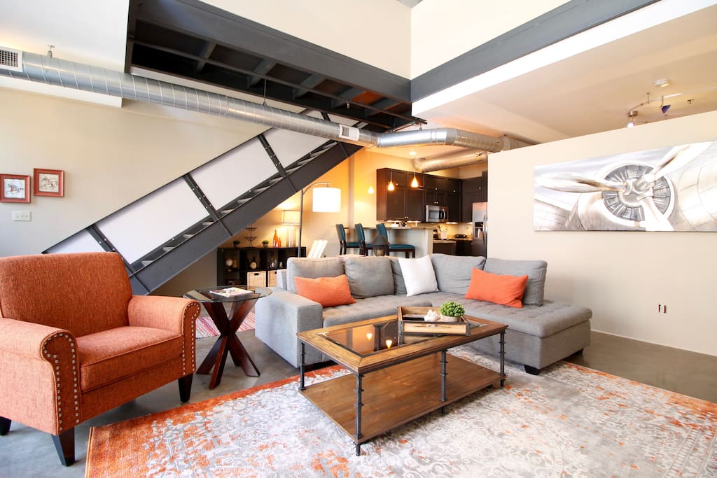 Light and comfortable living area.