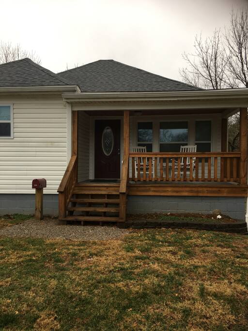 Remodeled house with cozy front porch