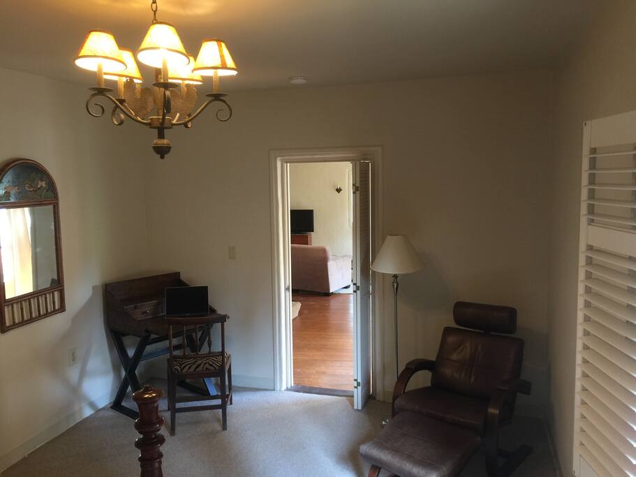 Desk and reading chair in the bedroom