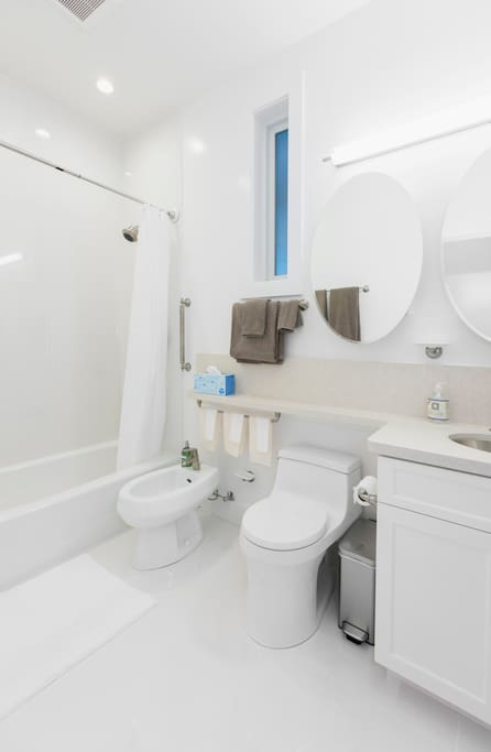 Roomy Bathroom with Bidet