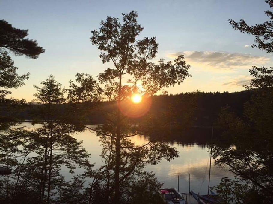 Typical sunset seen from the deck which faces west