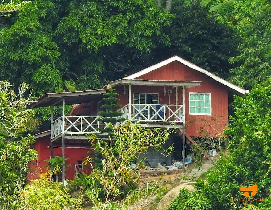 Zoomed in photo of the house from far