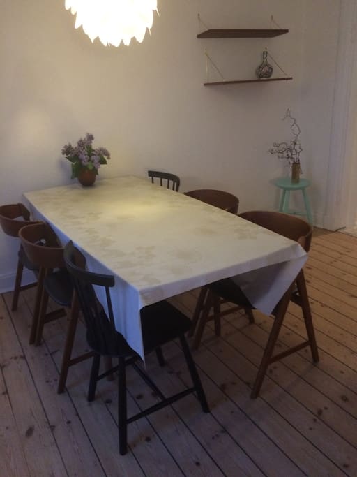 The dining area