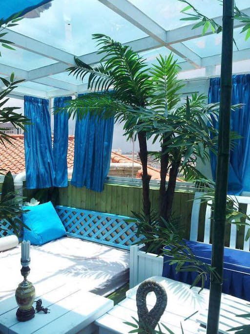 天台花园。Roof garden