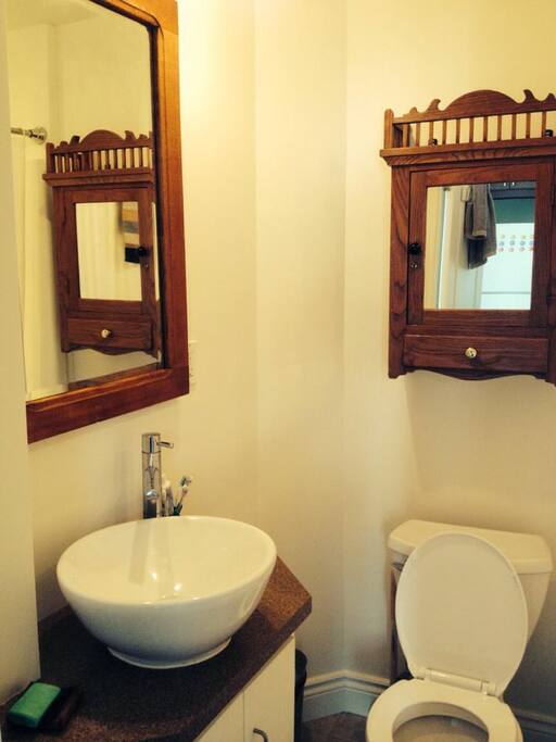 Salle de bain avec bain-douche