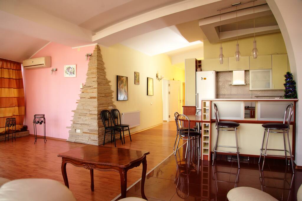 living and kitchen