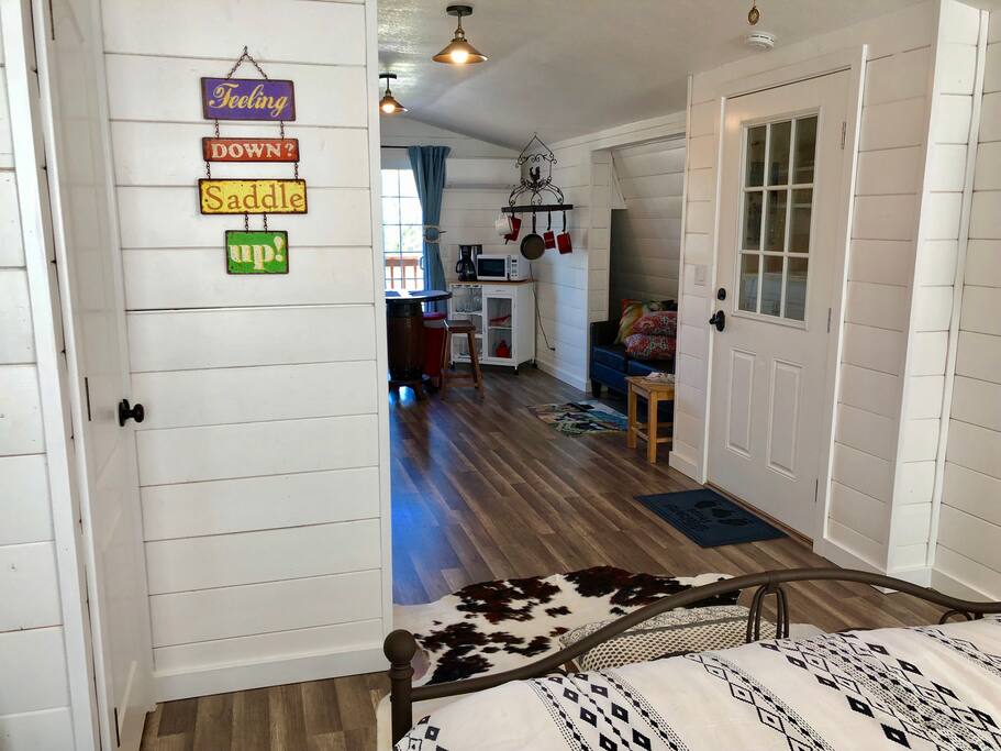 The entrance door to the loft.