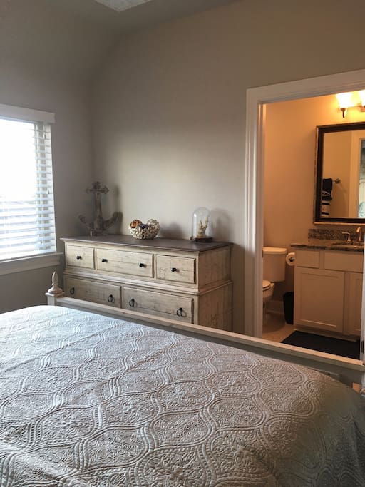 Store your clothes in the dresser and closet!
