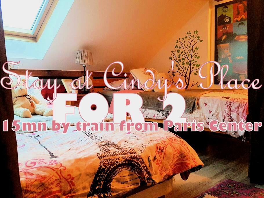 Your twin beds in a shared room at Cindy's Home