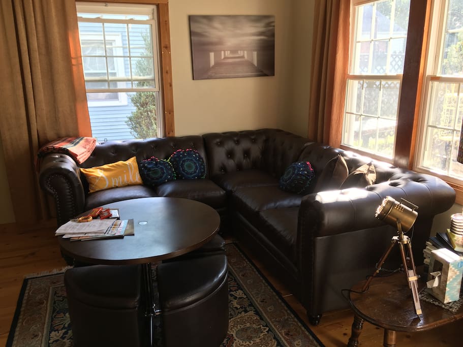 New living room sectional and dining/ coffee table hybrid