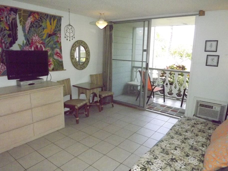 Breezy with door open or close up and use AC.