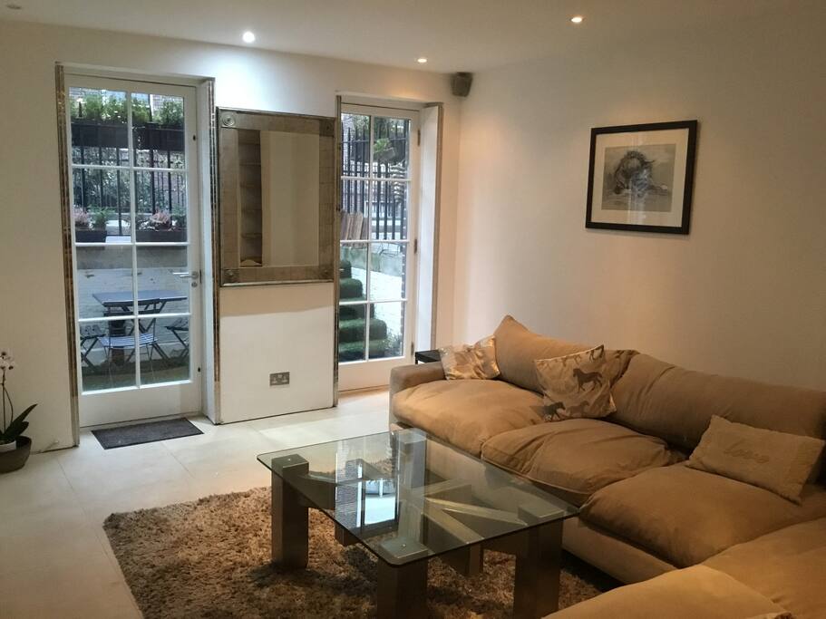Seating area onto patio ground floor.
