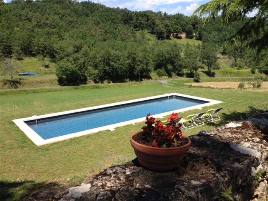 La piscine.