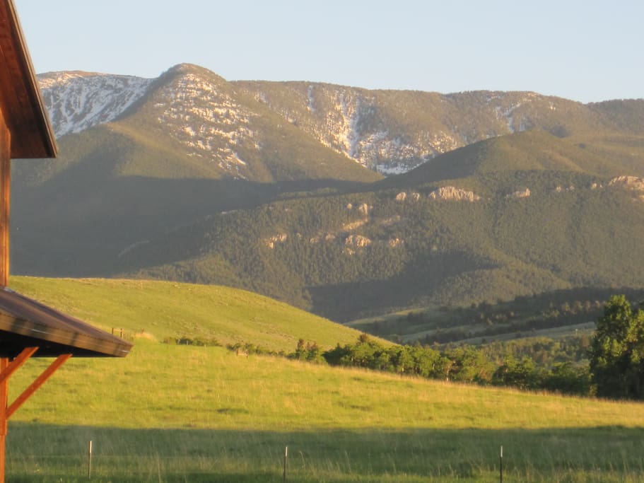 View of cabin at sunset Summer
