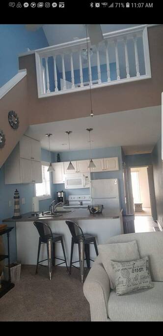 Kitchen to open living space