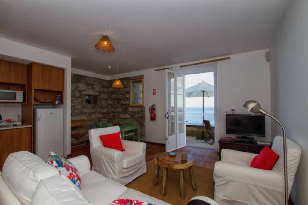 kitchennette / living room with sea vew and terrace
