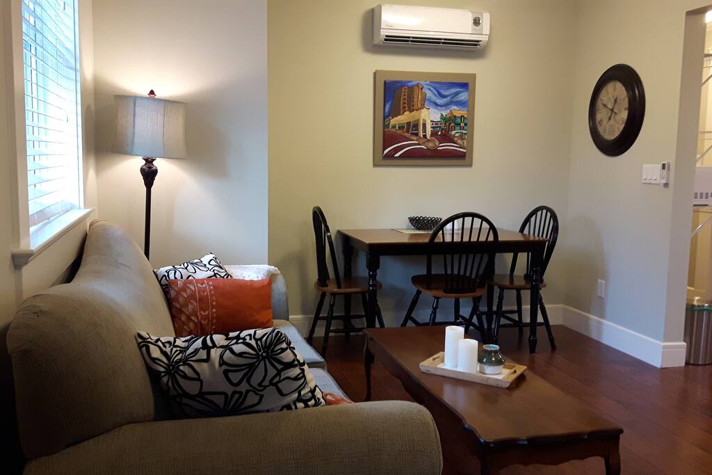 Looking towards dining area from suite entry