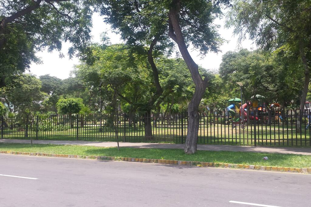 You can spare the day in the park just one block from the apartment.