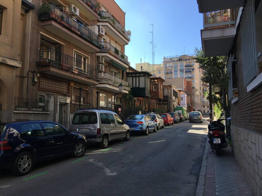 traditional old street Madrid