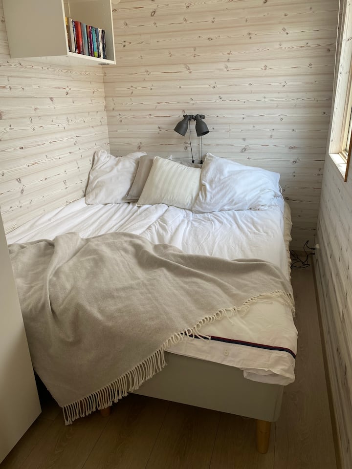 Bedroom 1 with 160 cm wide double bed