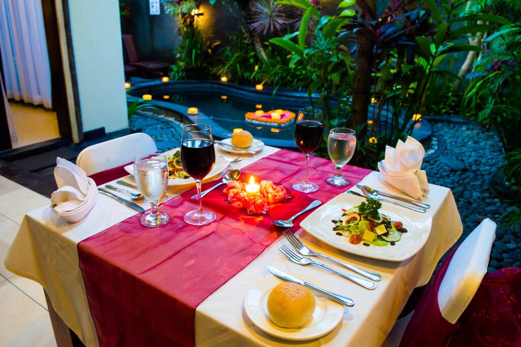 Romantic Candle Light Dinner In The Villa