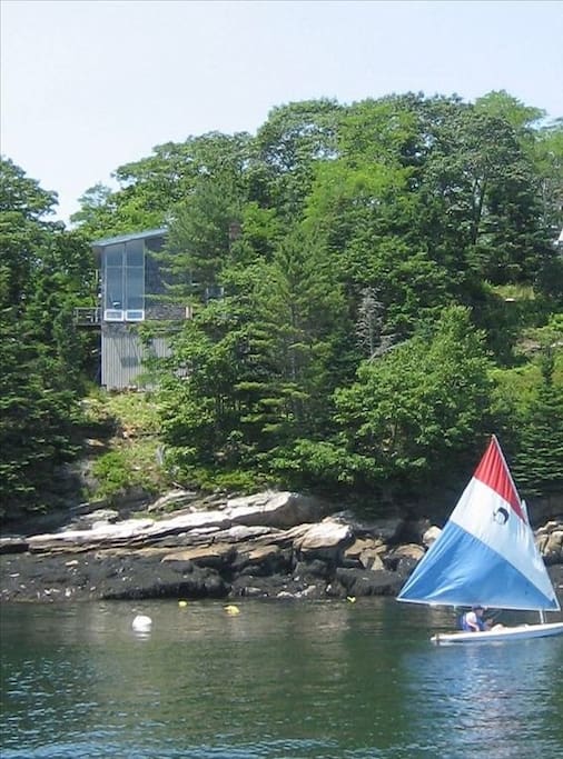 View of cottage from the water