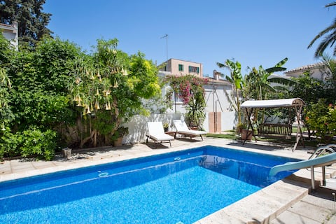 Full of character apartment with pool.