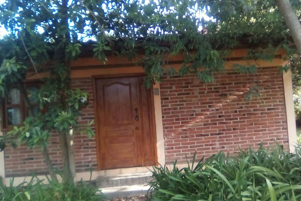 Entrada de la cabaña