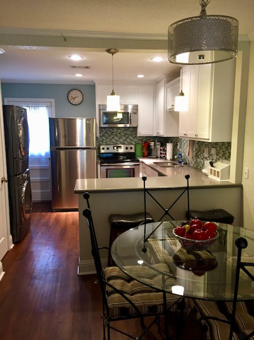 Clean kitchen with all the essentials