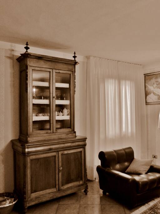 Restored old wooden cabinet