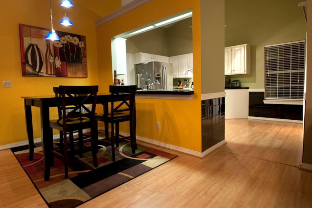 Dining room and kitchen
