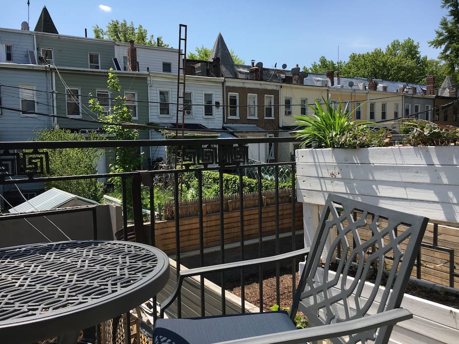 balcony right - always birds chirping, and generally quiet backyards