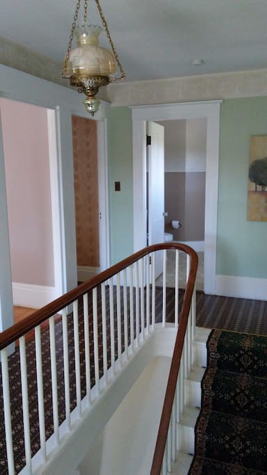 From 1st floor entrance to upstair kitchen/living, bedroom and bath.