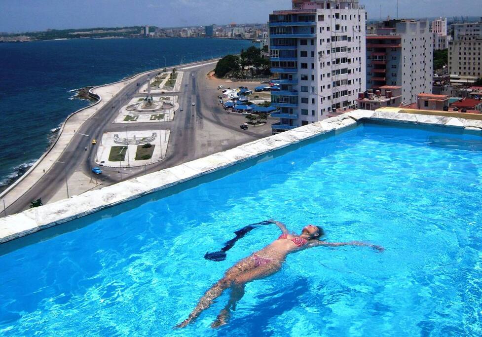 Bay view from the pool