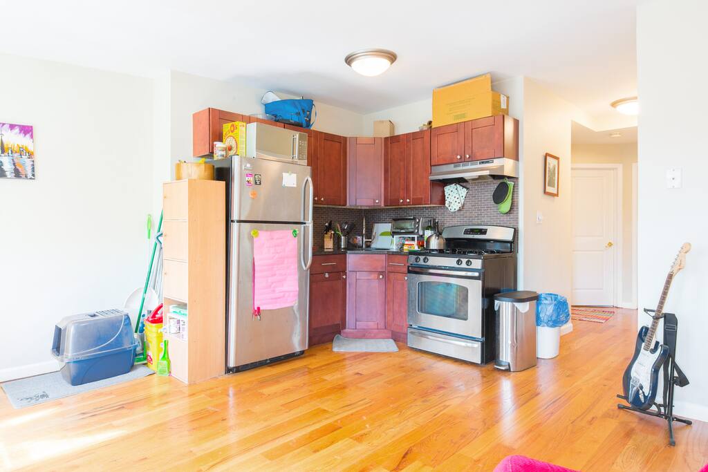 You are welcome to use the kitchen for light cooking during your stay!