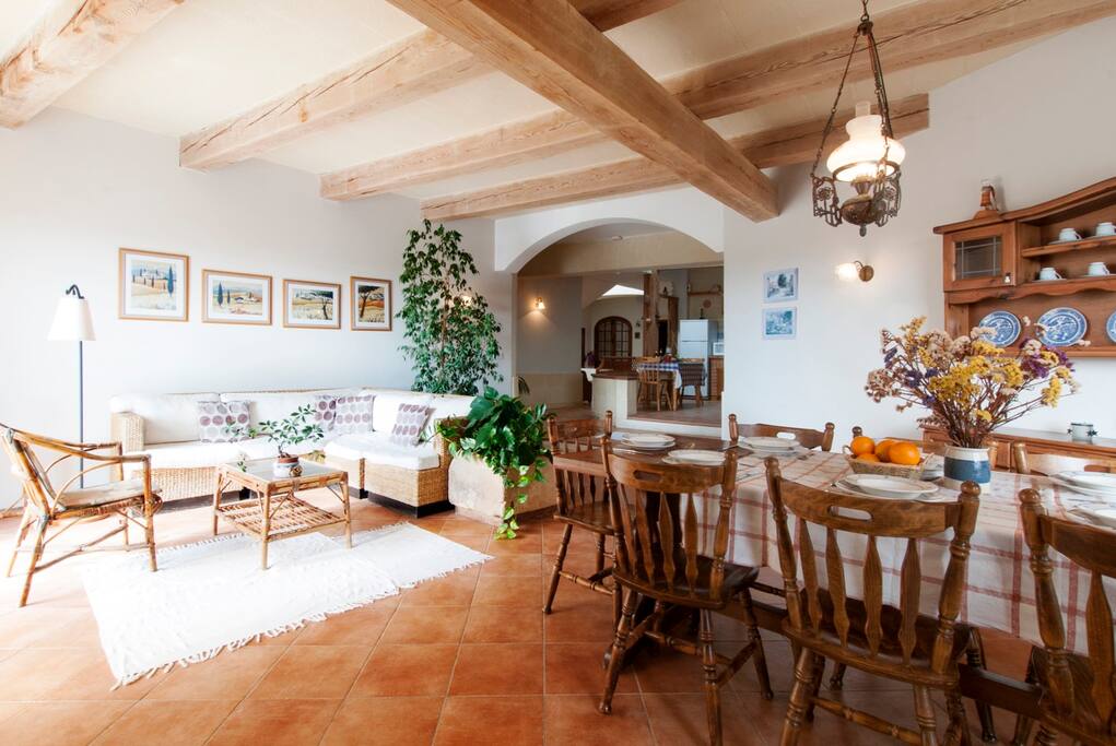 The dining area