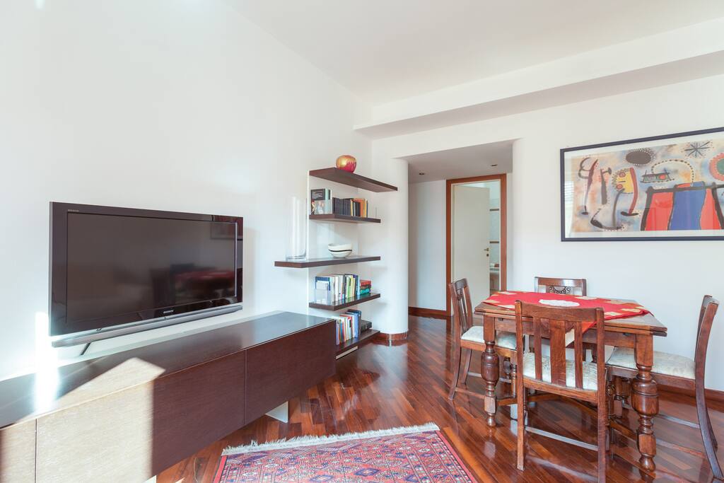 The Living room - The TV & The dining table