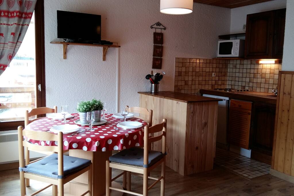 dining area and kitchen