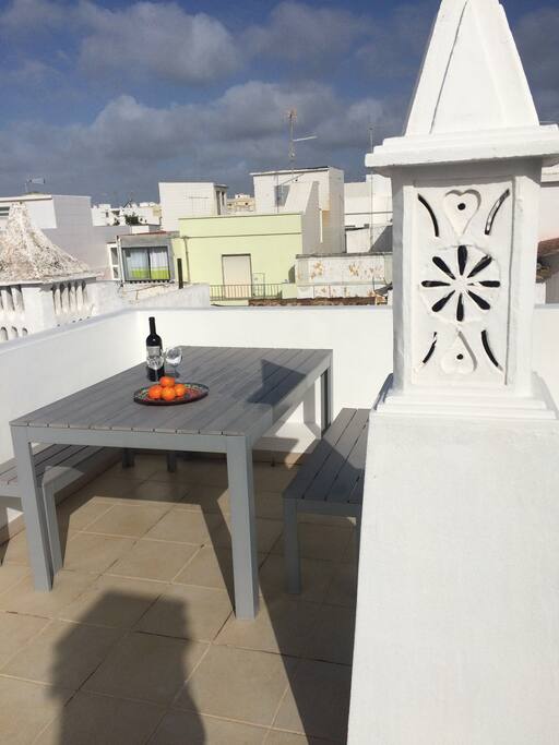 The roof terrace