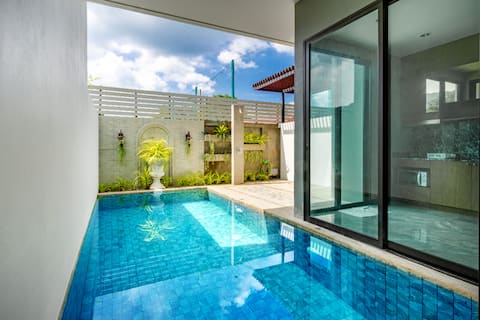 Kamala New Luxury Renovated 2 Bedroom Private Pool Villa, Fully furnished, Easy to get around, walk 800m to Kamala Beach