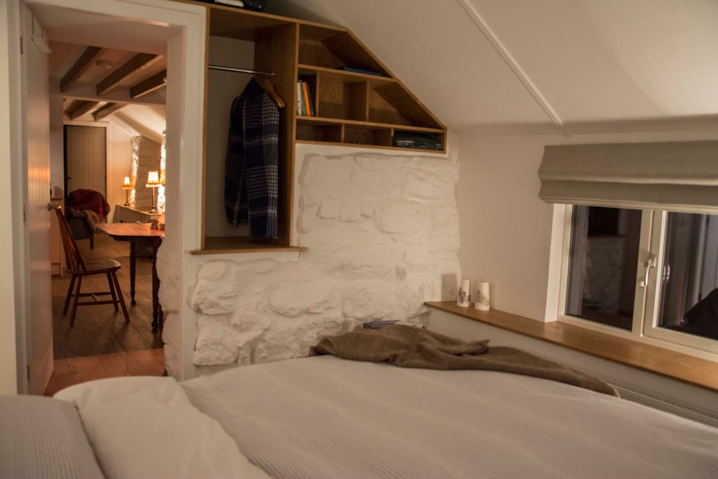 Double bedroom overlooking Glendale, Loch Pooltiel and the Outer Isles