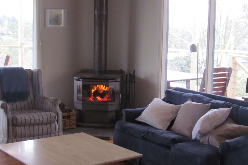 Enjoy a glass of wine in front of the cozy fire