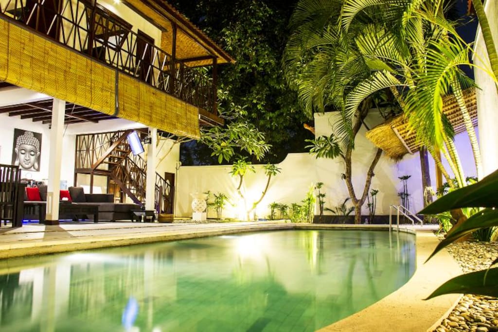 Pool at night
