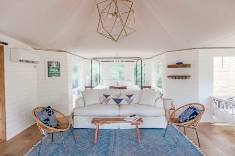 Top performing Airbnb: Little Dipper Safari Tent at Wahwahtaysee Resort in Staples