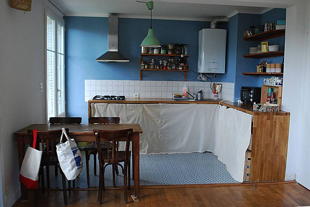 La partie cuisine du séjour