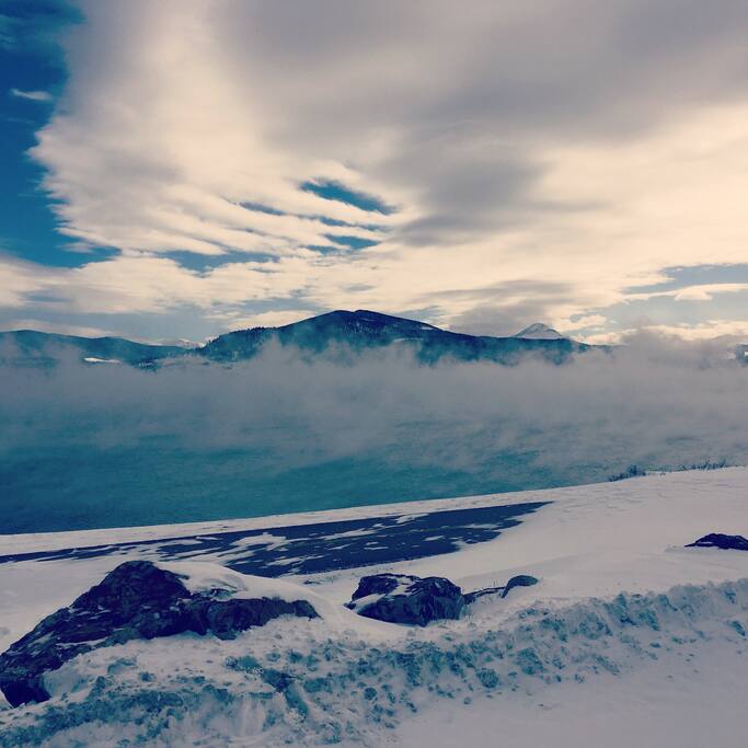 Fog over Lake Dillon